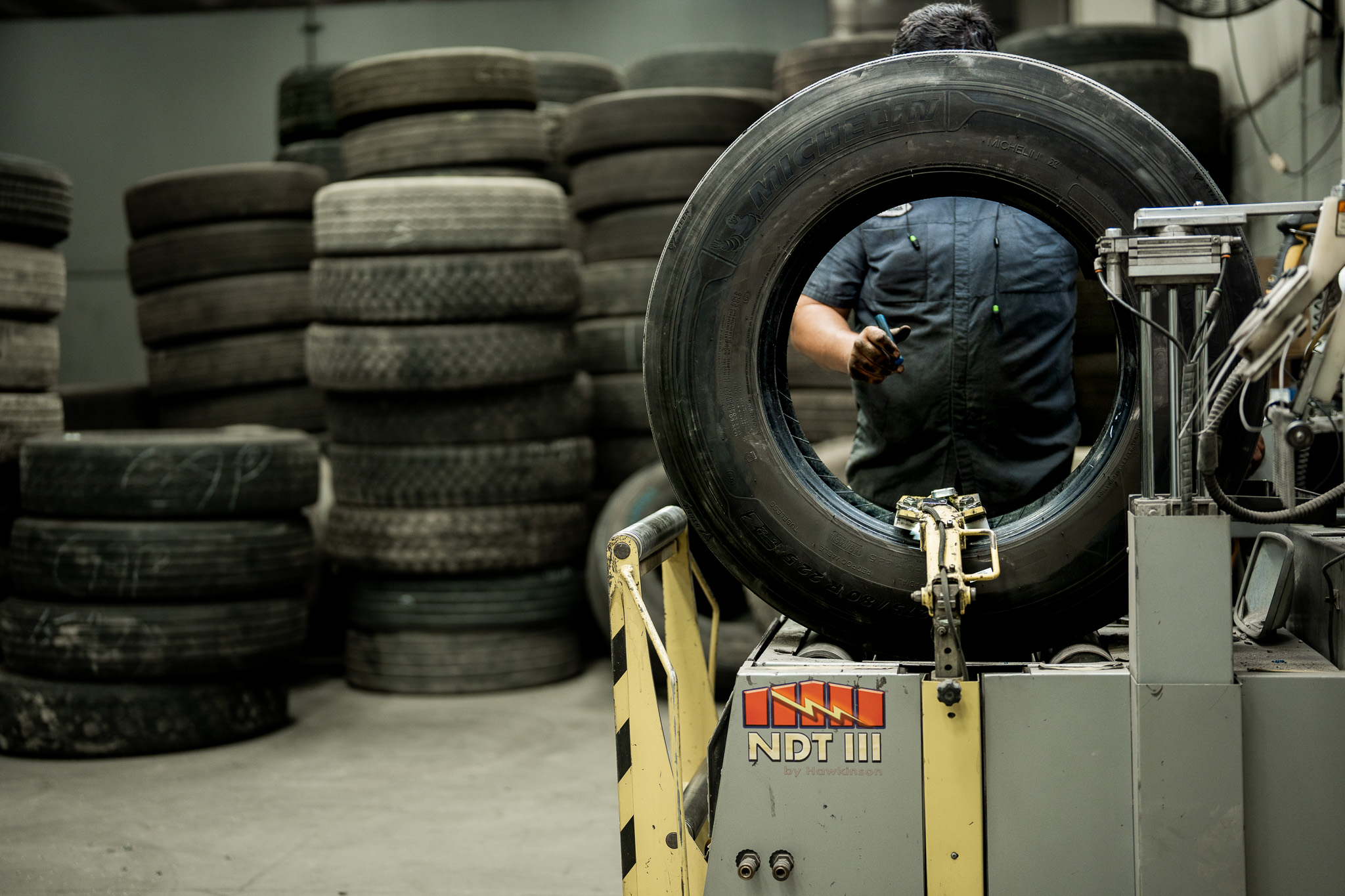 Final inspection ensures quality tire