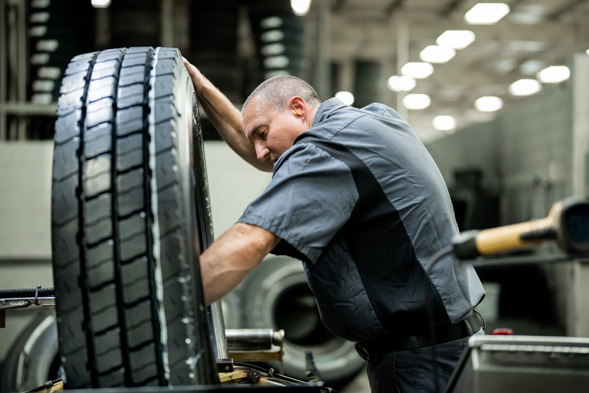 Inspecting commercial tire for safety