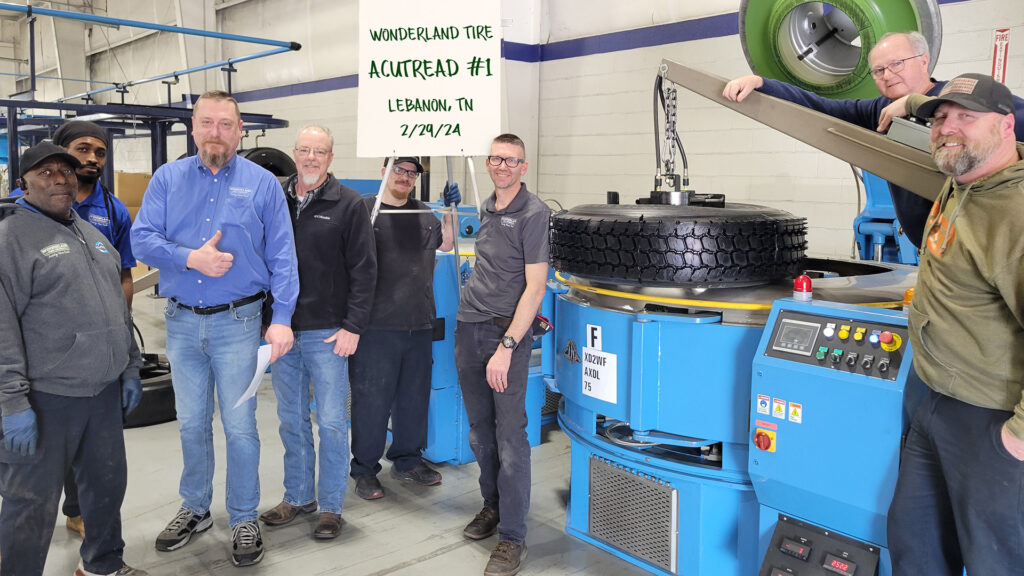 Wonderland Tire produced their first AcuTread tire at their plant in Lebanon, TN, on February 29, 2024.
